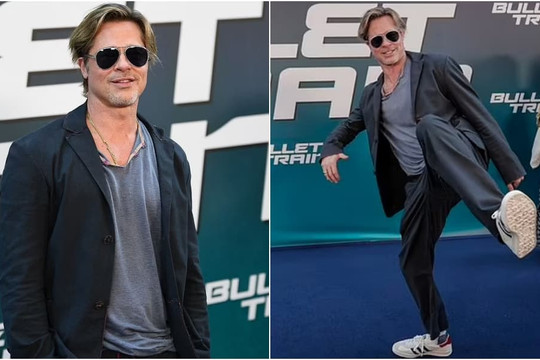 Không còn cái mác 'bám đuôi' vợ cũ, Brad Pitt tràn đầy năng lượng thực hiện cú đá tuyệt đẹp khiến fans trầm trồ