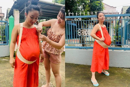 Lê Dương Bảo Lâm khoe nhan sắc xinh tươi của vợ hậu nhập viện, không quên động viên bà xã trước ngày sinh nở
