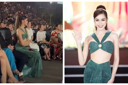 Gặp thần tượng và muốn 'quẩy bung nóc' nhưng phải giữ hình tượng, Hoa hậu Đỗ Thị Hà bị soi đôi chân siêu hài