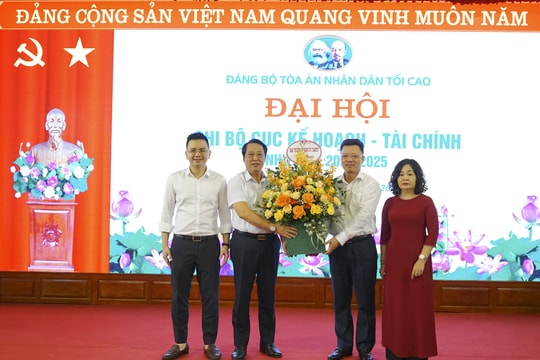 Đại hội Chi bộ Cục Kế hoạch - Tài chính TANDTC nhiệm kỳ 2022 - 2025