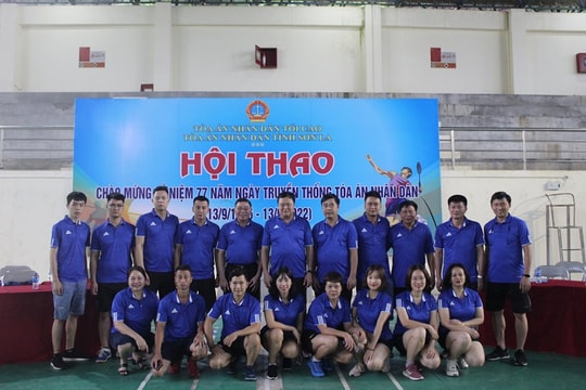 TAND tỉnh Sơn La tổ chức Hội thao chào mừng kỷ niệm 77 năm Ngày truyền thống TAND