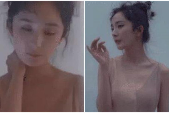Mốt 'váy da lợn' của Dương Mịch trở nên nổi đình nổi đám, người đối diện không thể phân biệt được lớp vải mỏng tang