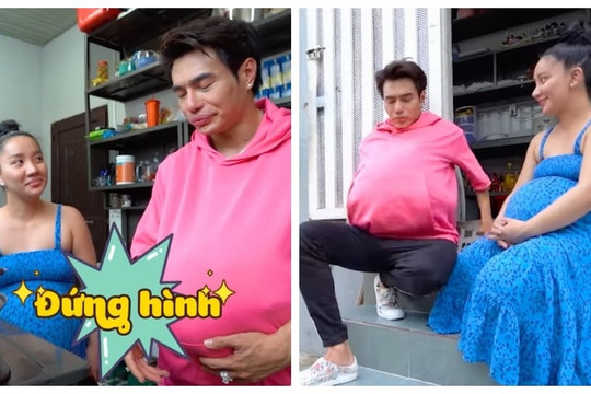 Lê Dương Bảo Lâm chơi lớn khi thử thách bản thân mang bụng bầu giả, trải nghiệm một ngày bầu bí như vợ