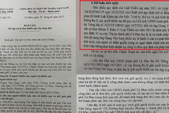 Vụ giả mạo chữ ký trong chuyển nhượng đất: UBND TP. Cà Mau giải quyết khiếu nại không đúng bản chất vụ việc