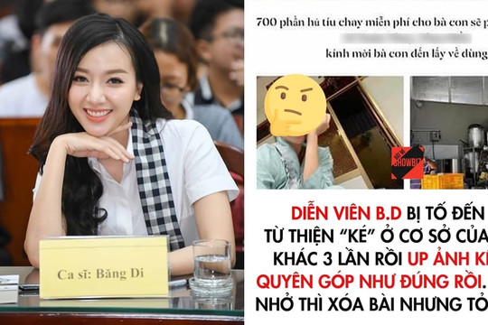 Rộ tin diễn viên B.D làm từ thiện 'ké' nhưng lại kêu gọi quyên góp, bị nhắc nhở liền xóa bài nhưng tỏ thái độ, Băng Di bị réo tên