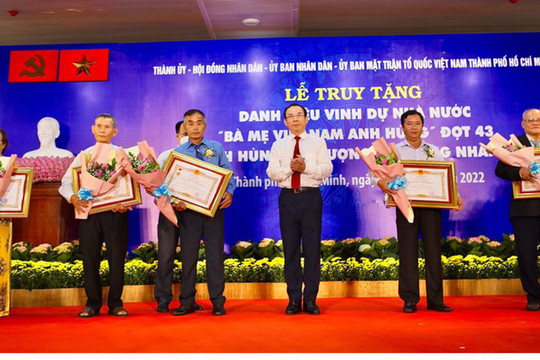 TP.HCM: Truy tặng danh hiệu  ‘Bà mẹ Việt Nam anh hùng’