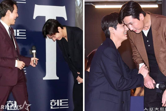 Mỹ nam hàng đầu xứ Hàn Lee Min Ho cúi gập người, khúm núm trước hai đàn anh sau tin đồn tái hợp tình cũ Suzy