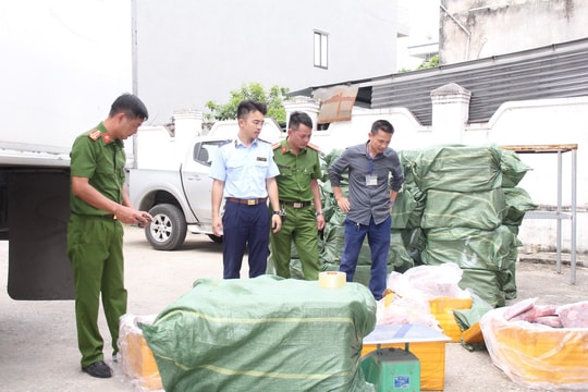 Thanh Hóa: Thu giữ 1,2 tấn trường lợn không nguồn gốc xuất xứ