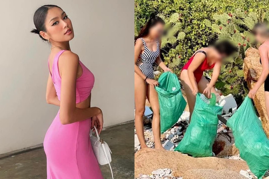 Á hậu Thảo Nhi Lê nói gì về việc những phụ nữ mặc bikini đi nhặt rác trên bãi biển?