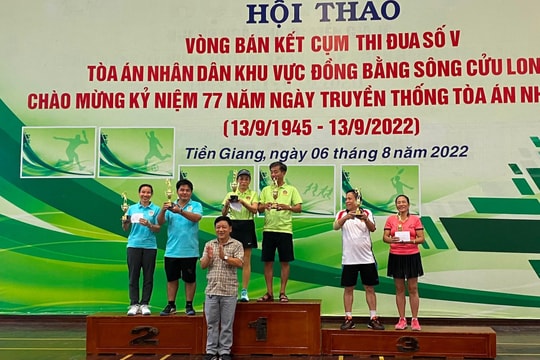 Bế mạc Hội thao Cụm thi đua số 5 TAND năm 2022