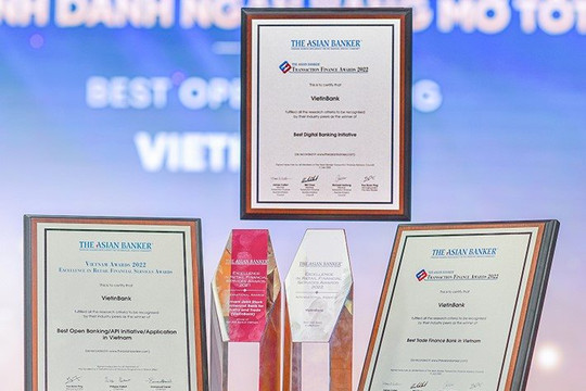 VietinBank “thắng lớn” tại các hạng mục giải thưởng của The Asian Banker