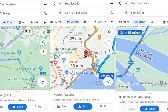 Google Maps thêm tính năng tránh tắc đường tại Việt Nam