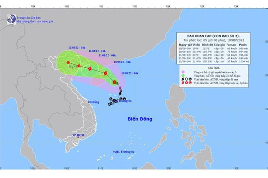Bão số 2 giật cấp 10, có khả năng mạnh thêm