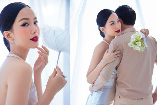 Ảnh cưới của người đẹp có 'làn da đẹp nhất Hoa hậu Việt Nam 2020' - Phương Quỳnh, dung mạo chú rể vẫn là ẩn số