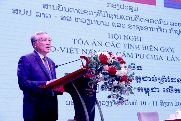 Khai mạc Hội nghị Tòa án các tỉnh biên giới Lào-Việt Nam-Campuchia lần thứ 6