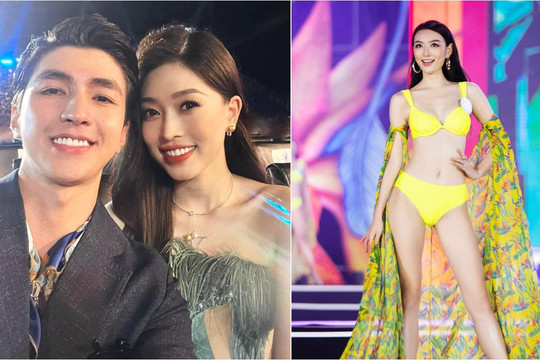 Bình An 'tố' bạn gái Phương Nga vì đi xem Hoa hậu nhưng không cho ngắm dàn người đẹp trình diễn áo tắm