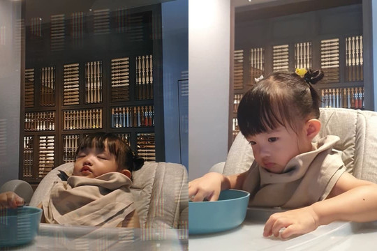 'Cưng xỉu' với đoạn clip 'ái nữ' nhà Đông Nhi buồn ngủ khi ăn, nhìn điệu bộ gật gù mà 'lụi cả tim'