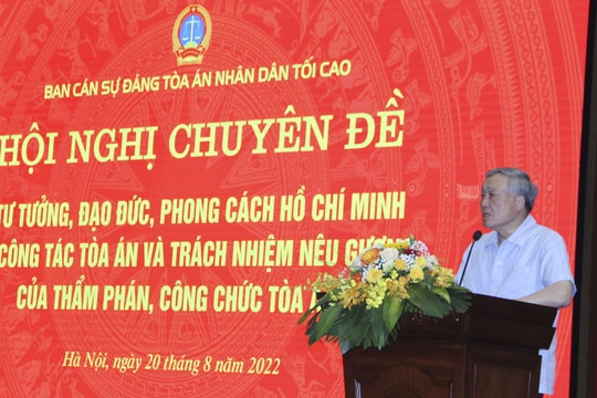 Đẩy mạnh học tập và làm theo tư tưởng, đạo đức, phong cách Hồ Chí Minh trong công tác Tòa án
