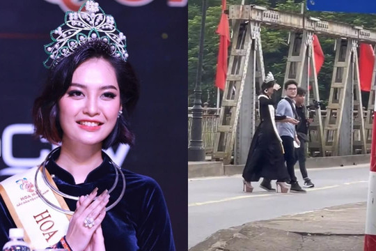 Về thăm quê hương, Nông Thúy Hằng bị 'bơ đẹp', còn mắc phải lỗi cơ bản khi diện áo dài