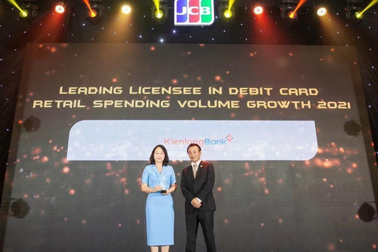 KienlongBank dẫn đầu về tăng trưởng doanh số chi tiêu Thẻ ghi nợ JCB 