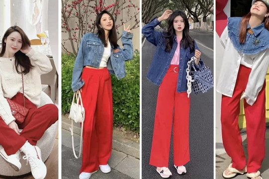 Quần màu đỏ kết hợp với áo màu gì? Mách bạn mẹo mix đồ với quần đỏ siêu chất và sành điệu
