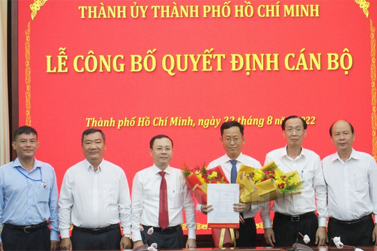 Bổ nhiệm đồng chí Trần Quốc Trung giữ chức vụ Phó Trưởng Ban Nội chính Thành ủy TPHCM