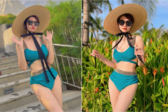 Diễn viên Hương Giang hiếm hoi diện đồ bơi, nhan sắc được nhận xét 'lên hương' hậu chia tay Đình Tú