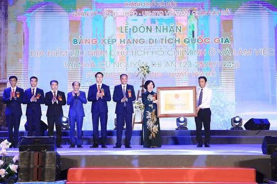 Di tích Bác Hồ tại phường Phú Thượng được cấp Bằng xếp hạng di tích quốc gia