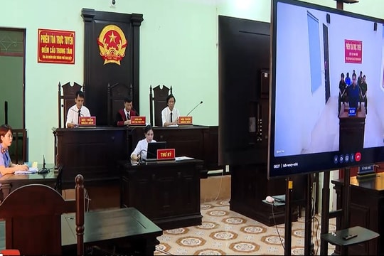 TAND TP Tam Điệp xét xử phiên tòa trực tuyến đầu tiên