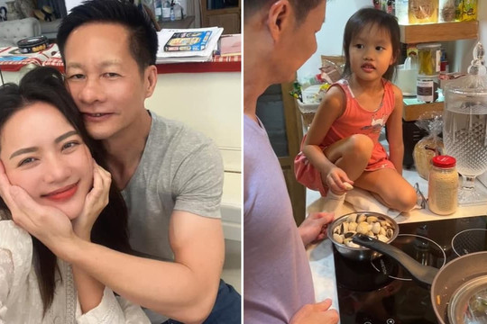 Giàu chẳng thiếu tiền, nhưng đại gia Đức An - chồng Phan Như Thảo vẫn bị soi chi tiết 'hoàn cảnh' khi nấu ăn cùng con gái