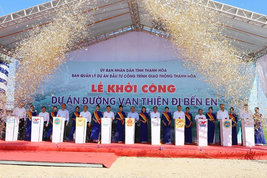 Chủ tịch nước Nguyễn Xuân Phúc dự Lễ khởi công xây dựng dự án đường Vạn Thiện đi Bến En