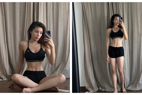Kỳ Duyên khoe thân hình săn chắc cùng ba vòng tiệm cận chỉ số hình thể vàng