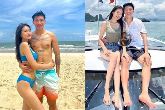 Lộ ảnh 'nóng bỏng tay' của Đoàn Văn Hậu và Doãn Hải My: Đàng gái được khen vì body chuẩn từng 'cen-ti-mét', đàng trai cũng 'xịn' không kém
