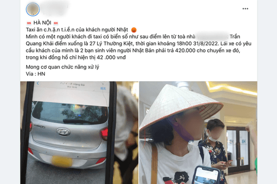 Xác minh thông tin sinh viên Nhật Bản bị tài xế taxi "chém giá" gấp 10 lần