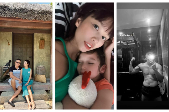Sao Việt ngày Lễ 2/9: Người lao vào phòng tập khoe cơ bắp, người phải chăm con ốm