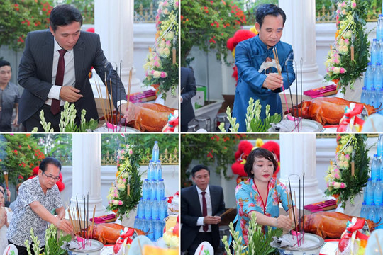 Loạt nghệ sĩ miền Bắc đến nhà vườn của Quang Tèo dự lễ giỗ Tổ nghiệp