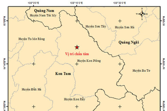 Động đất tại Kon Plông tỉnh Kon Tum
