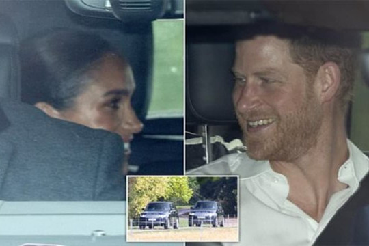 Trở lại Anh, Meghan Markle và Hoàng tử Harry cười tươi rói phớt lờ những lời chỉ trích khó nghe trước đó