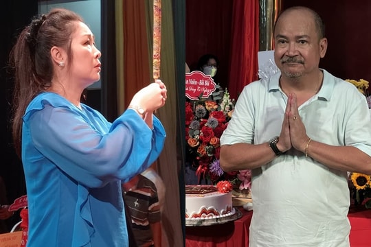 Ngày cuối cùng sao Việt giỗ Tổ sân khấu: NS Hồng Vân bật khóc vì đồng nghiệp mất, NS Hoàng Sơn nhớ lại khó khăn thời dịch bệnh