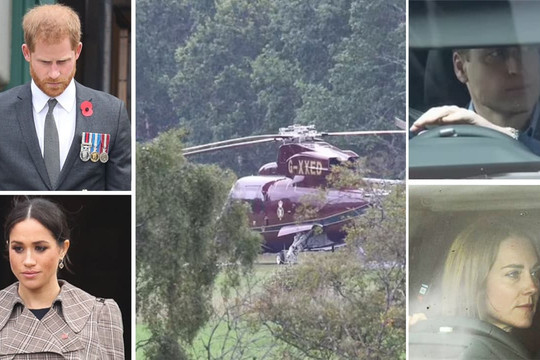 Phi cơ riêng chở Harry - Meghan tức tốc về Anh trong khi Charles, William và các thành viên Hoàng gia túc trực bên giường bệnh Nữ hoàng