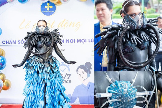 Phạm Thoại tiếp tục gây “sốc” với bộ trang phục dị biệt