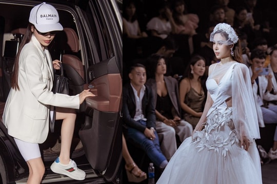 Hoa hậu Hoàng Dung lên đường dự London Fashion Week Spring Summer 2023