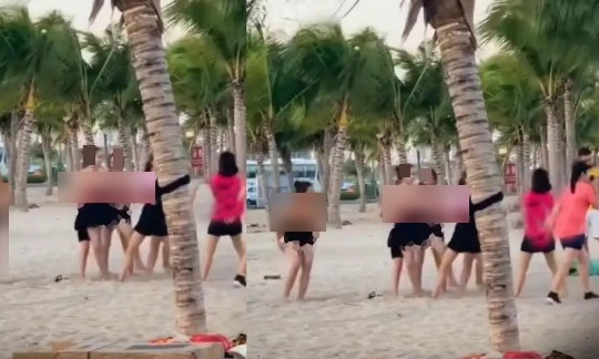 Xác minh vụ việc nhóm nữ du khách cởi áo chơi team building ở Bãi Cháy
