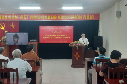 Gặp mặt cán bộ hưu trí TAQS Thủ đô nhân dịp kỷ niệm ngày thành lập tòa án