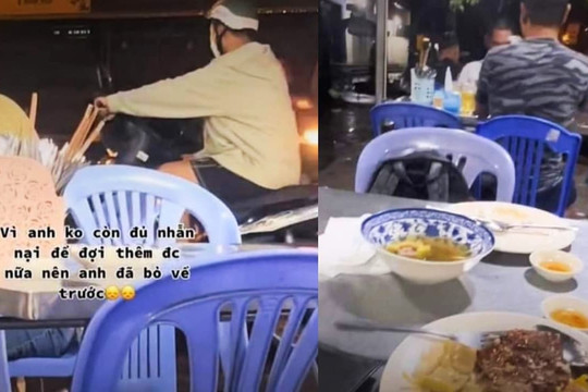 Ăn chậm, cô gái bị bạn trai bỏ lại quán, dân mạng cũng phát cáu: 'Đếm từng hạt cơm bỏ miệng hả?'