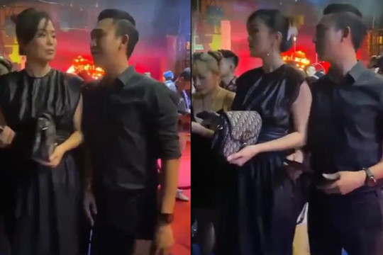 Á hậu Mâu Thủy xuất hiện cùng chồng sắp cưới tại sự kiện, tiếp tục vướng nghi vấn có bầu?