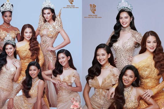 Bộ ảnh mới của top 3 Hoa hậu các Dân tộc Việt Nam và Trương Ngọc Ánh, Nông Thúy Hằng bị chìm giữa dàn người đẹp