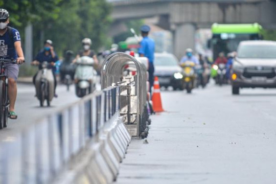 Sở GTVT Hà Nội đề xuất gia hạn thí điểm phân làn đường Nguyễn Trãi