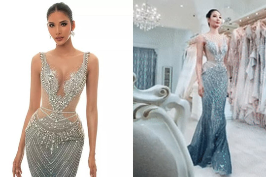 Cận cảnh bộ váy được khen hết lời nhưng Hoàng Thùy đã bỏ qua tại Miss Universe khiến ai cũng tiếc hùi hụi