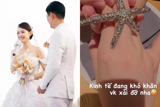 Minh Hằng khoe được chồng đại gia trao nhẫn như cầu hôn lần 2 nhưng lại khiến dân tình bật cười vì điều này